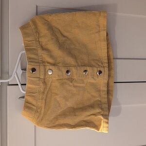 Cynthia Rowley Mustard Corduroy Skirt